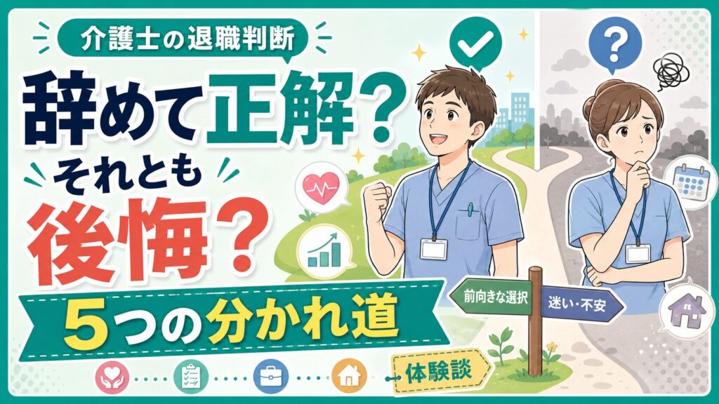 【体験談】介護士を辞めてよかった人と後悔した人の決定的な5つの違い