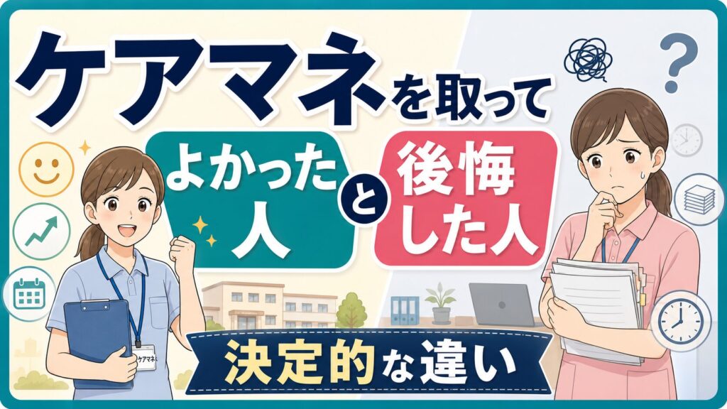 介護士からケアマネを取ってよかった人と後悔した人の決定的な違い