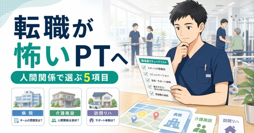 理学療法士の転職が怖い人向けの人間関係で消耗を減らす職場選び