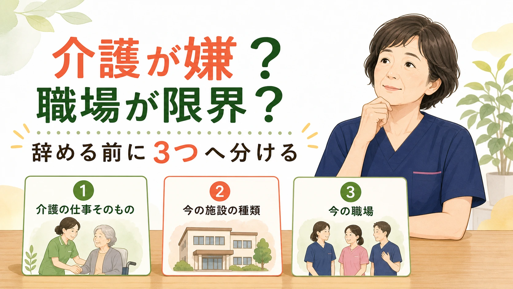介護が嫌なのか今の職場が限界なのかを分ける図解