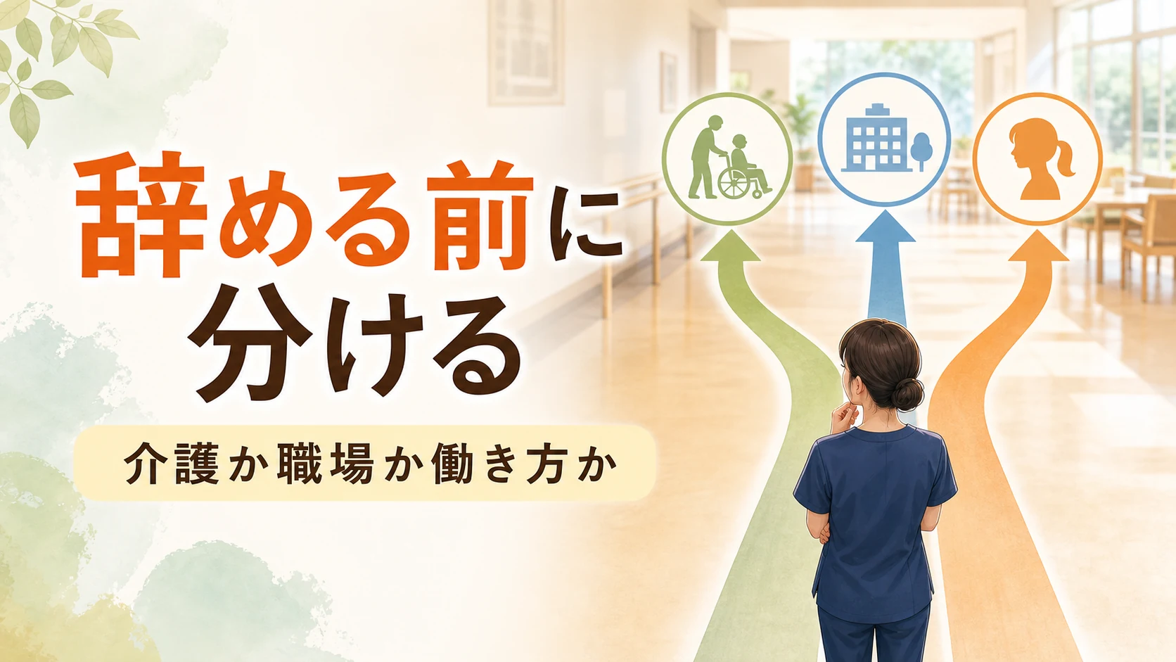 介護を辞める前に分けたい3つの方向性