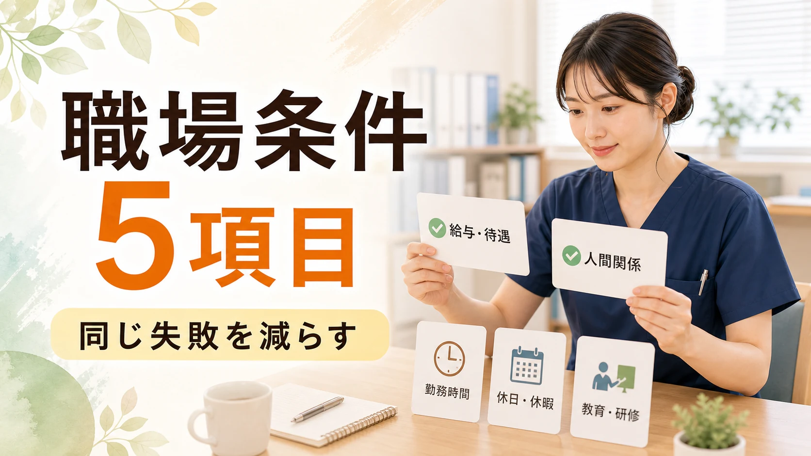 転職で同じ失敗を減らすために決める職場条件5項目