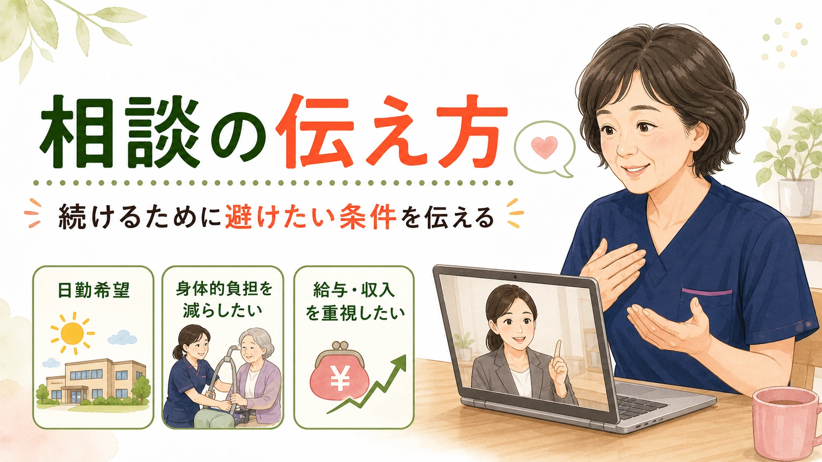 介護転職エージェントに相談するときの伝え方