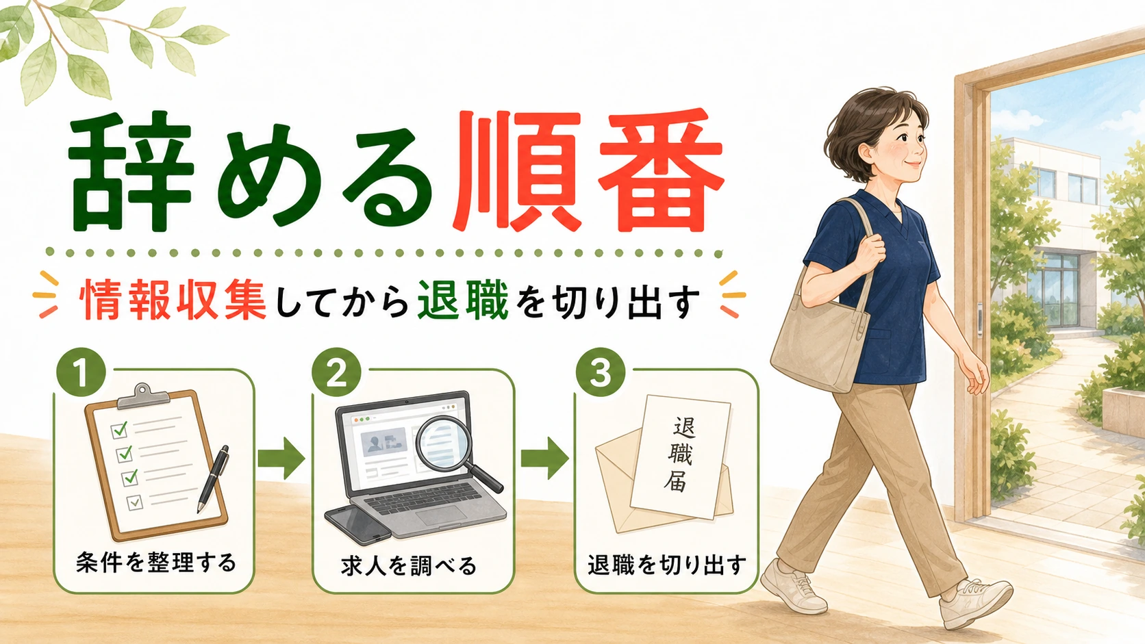 介護職を辞めると決めた後の順番