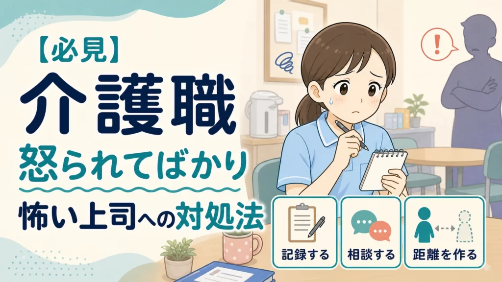 【必見】介護職で怒られてばかりで辛い！怖い上司への対処法