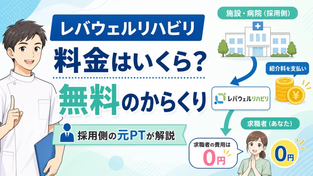 レバウェルリハビリの料金はいくらか無料のからくりを採用側の元PTが解説