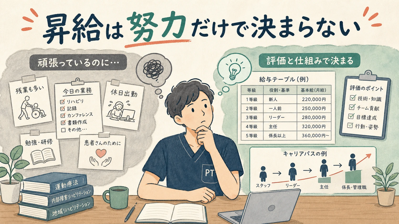 理学療法士で昇給がないなら職場の仕組みを見る
