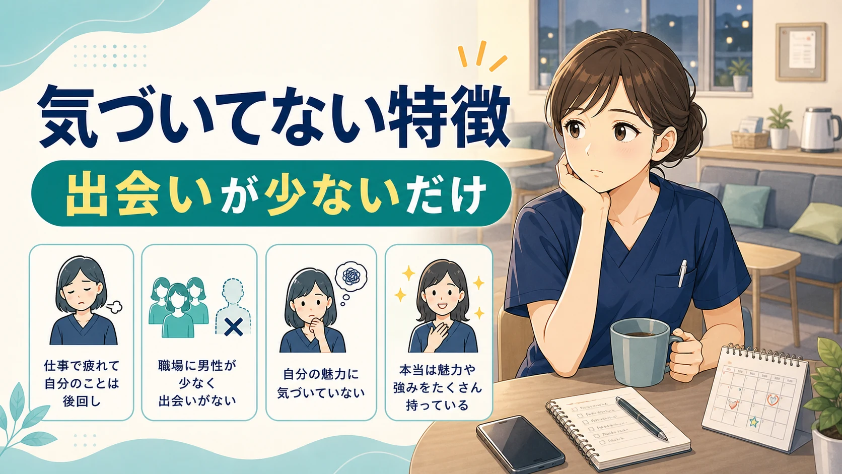 モテているのに気づいていない介護職女性の特徴