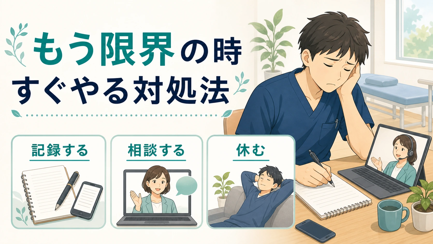 もう限界の時にすぐやる対処法を整理した図解
