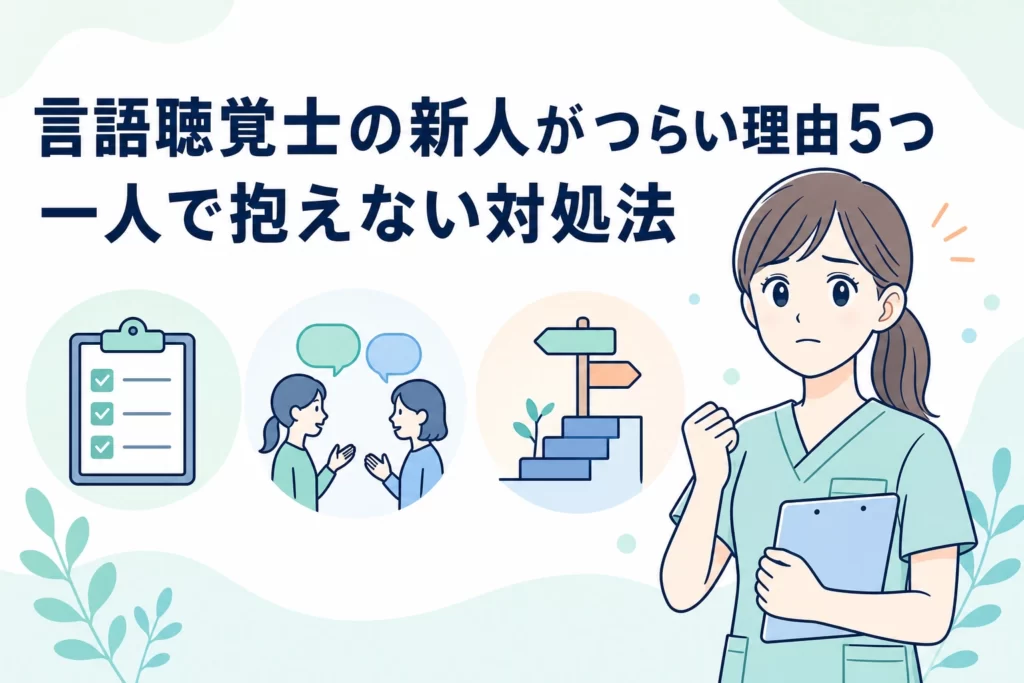言語聴覚士の新人がつらい理由5つ！一人で抱えない対処法