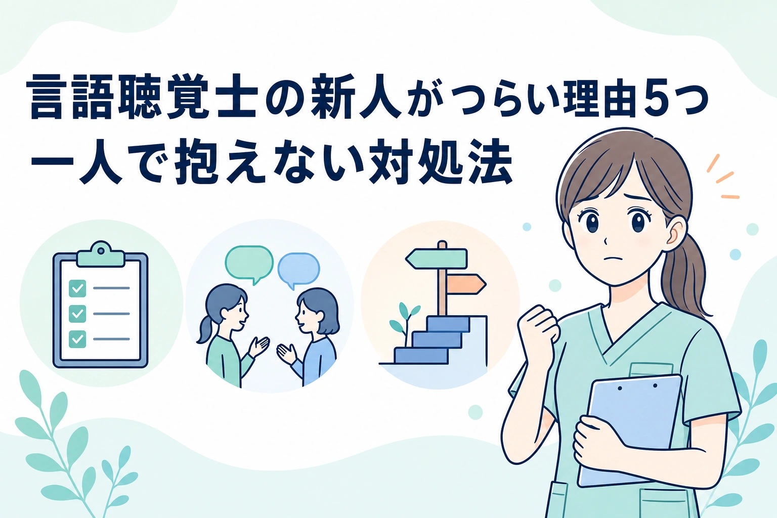 言語聴覚士の新人がつらい理由5つ!一人で抱えない対処法