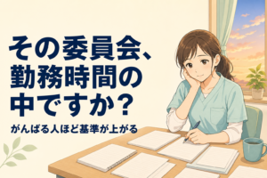 介護職の委員会がしんどい!やる気のある人ほど職場の基準を上げてしまう問題について