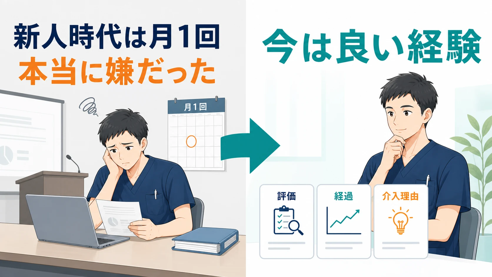 新卒時代の月1回の症例発表を後から振り返る元理学療法士