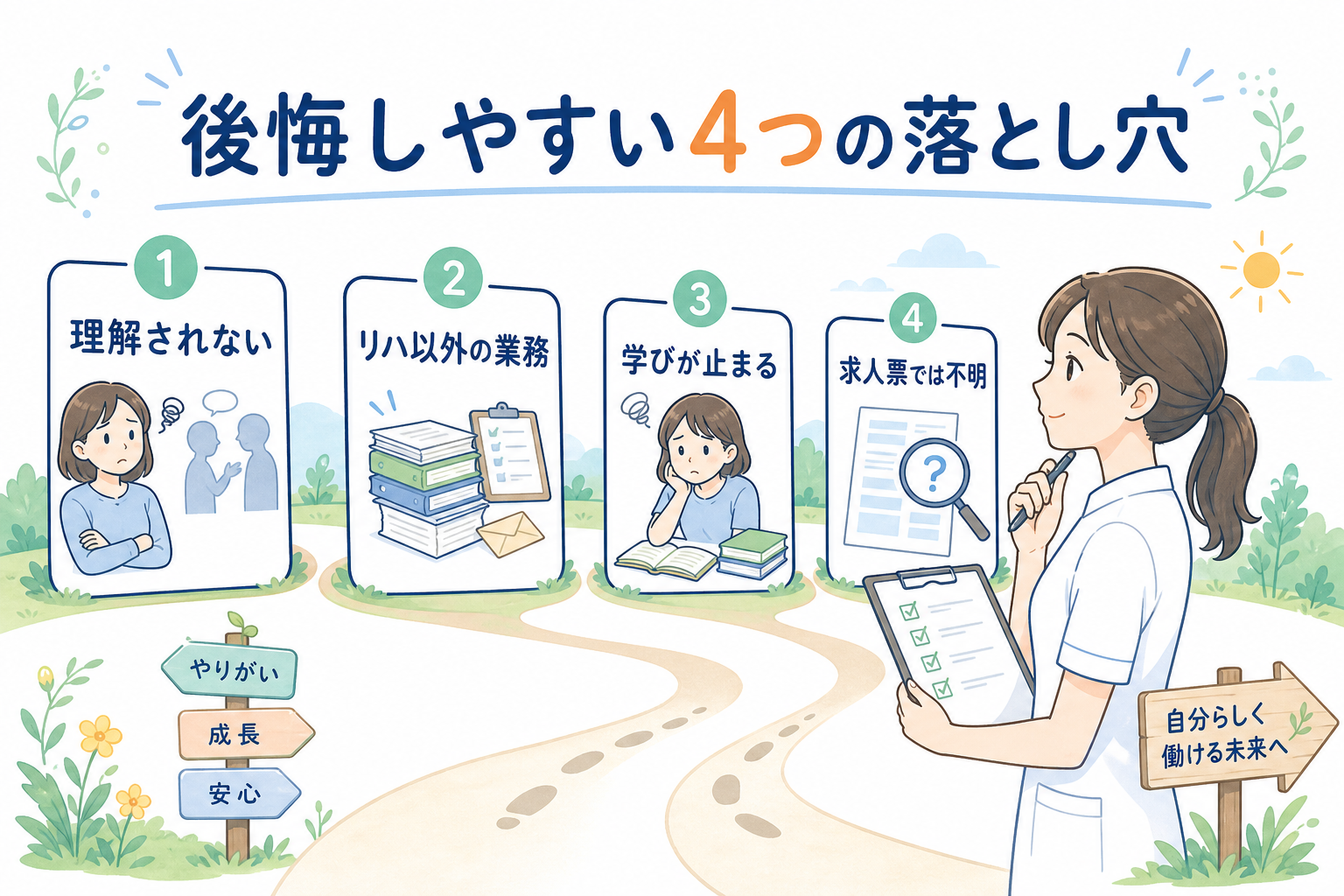 言語聴覚士が施設転職で後悔しやすい4つの落とし穴と回避法