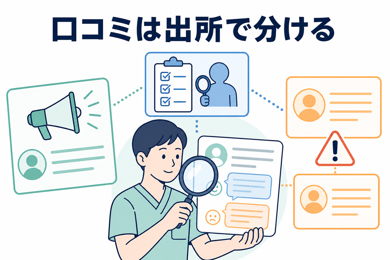 公式掲載と第三者調査と似た名称のサービスの口コミを分けて確認