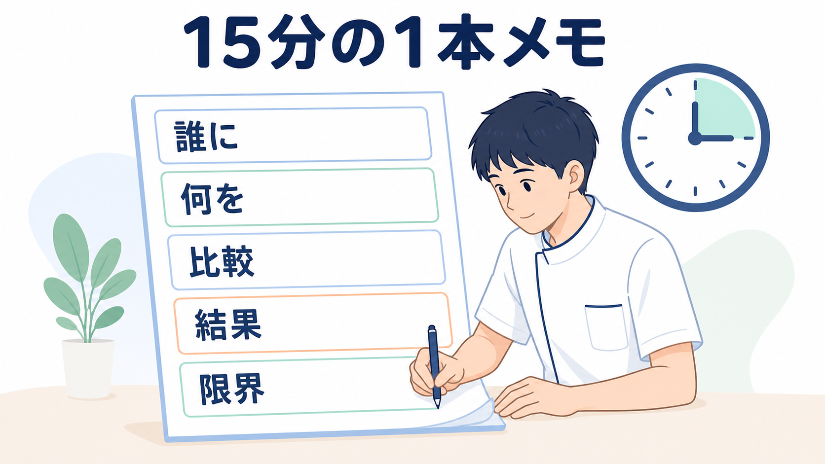 誰に・何を・比較・結果・限界を記録する15分の論文1本メモ