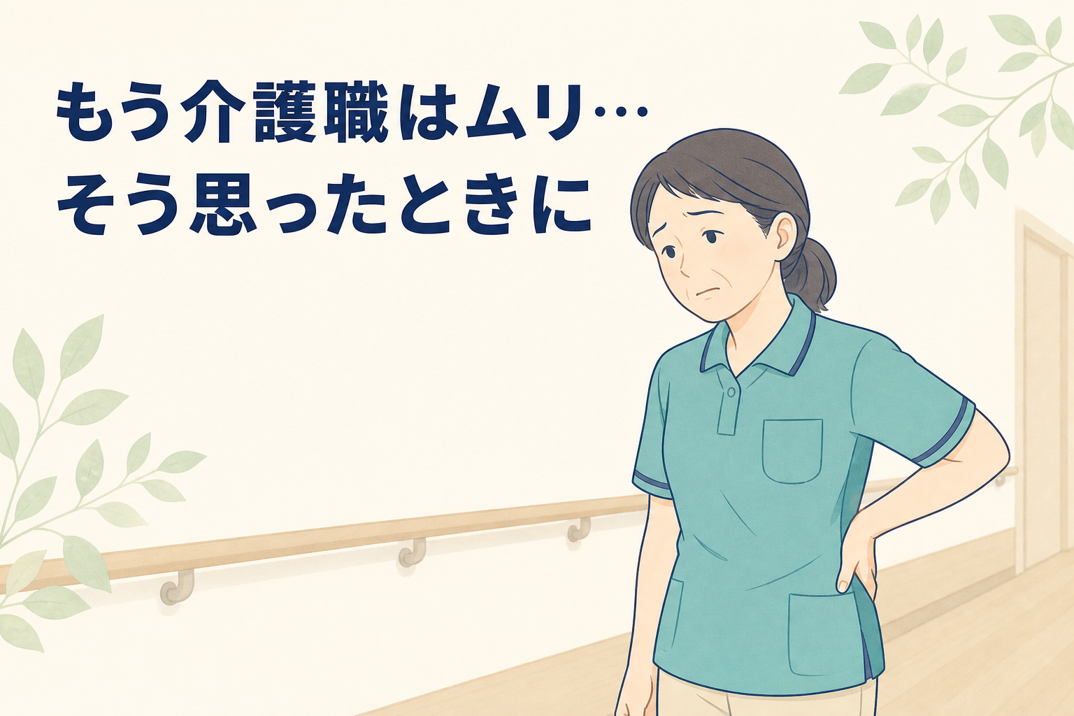 「もう介護職はムリ…」脊柱管狭窄症になってしまったらどうすればいい?