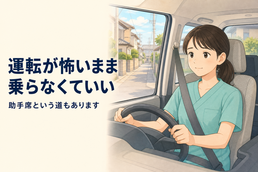 介護の送迎が怖くて運転したくない？ドライバーがいる職場を選べばいい