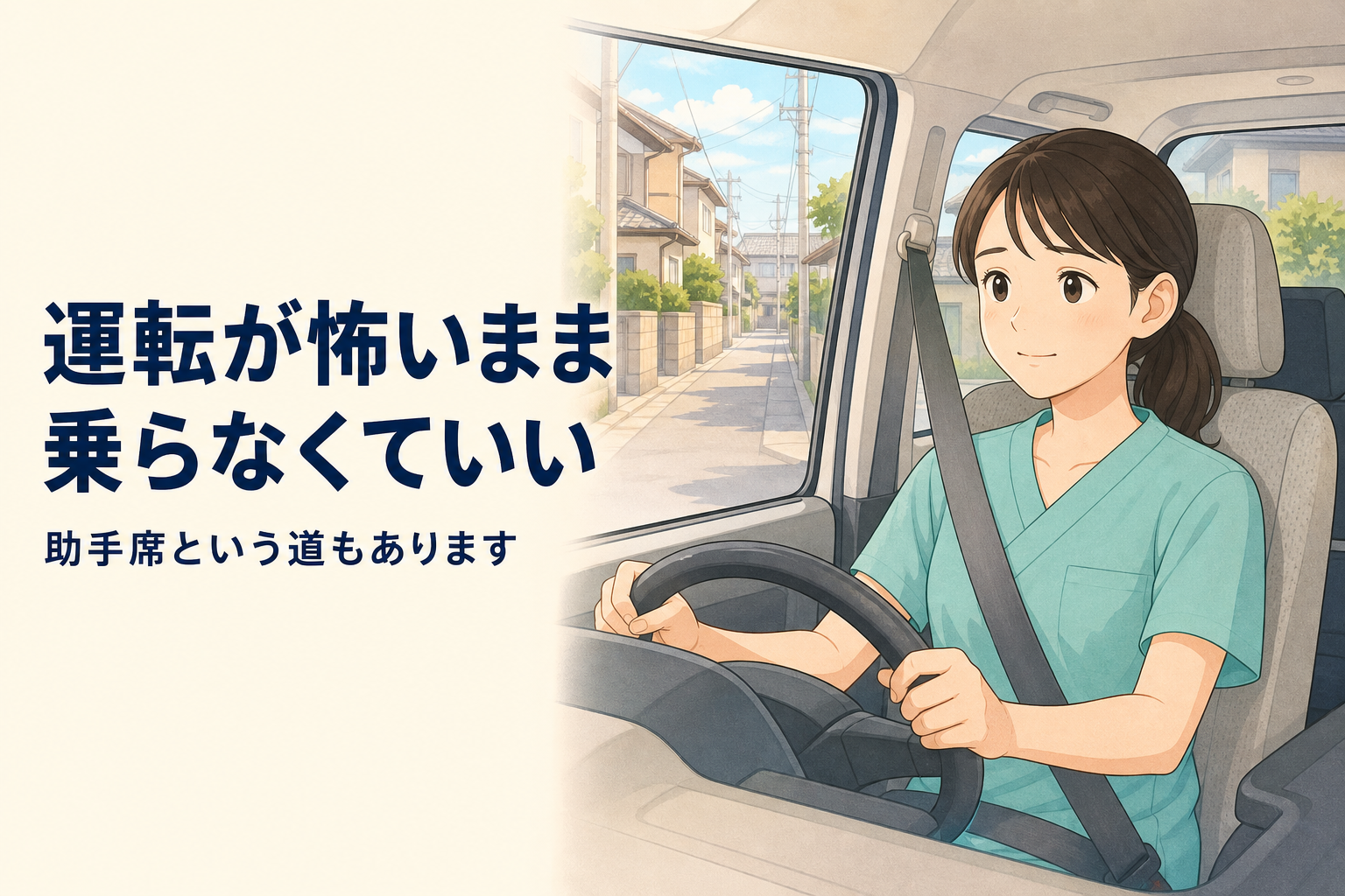 介護の送迎が怖くて運転したくない？ドライバーがいる職場を選べばいい