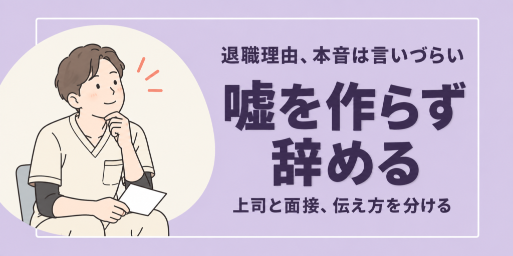 介護職の退職理由は嘘でもいい？上司に伝える例文と面接の答え方